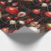 Glanzend kerstballen 3 inpakpapier (Hoek)