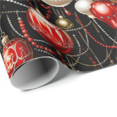 Glanzend kerstballen 3 inpakpapier (Rol Hoek)