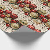 Glanzend kerstballen 4 inpakpapier (Hoek)