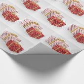 Glanzend kerstcadeaudesign met cadeautjes cadeaupapier (Hoek)