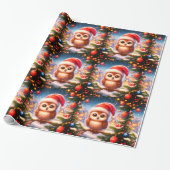 Glanzend kerstcadeaupapier cadeaupapier (Uitgerold)