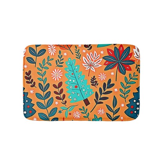 Glanzend kerstpatroonontwerp badmat (Voorkant)