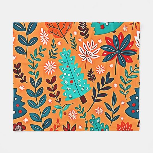 Glanzend kerstpatroonontwerp fleece deken (Voorkant (Horizontaal))