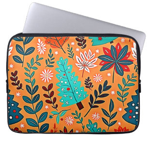 Glanzend Kerstpatroonontwerp Laptop Sleeve