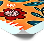 Glanzend Kerstpatroonontwerp Poster (Hoek)