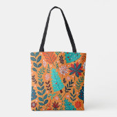 Glanzend kerstpatroonontwerp tote bag (Achterkant)