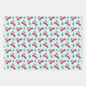 Glanzend Kinder kerstauto's Inpakpapier Vel (Voorkant 2)