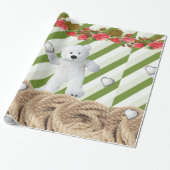 Glanzend kronkelpapier Teddy Bear Rope Cadeaupapier (Uitgerold)