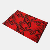 glanzend, liefde, hart, rood, valentijn, romantisc deurmat (Schuin)