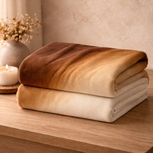 Glanzend Luxe Espresso Gouden Vliesdeken Fleece Deken