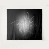 Glanzend maanlicht door een blad...... wandkleed (Voorkant (horizontaal))