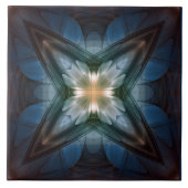 Glanzend magisch kruispatroon tegeltje (Voorkant)