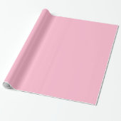Glanzend massief Baby roze Cadeaupapier (Uitgerold)