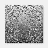 Glanzend Metaalmetaal Kijk Yin Yang Magneet (Voorkant)