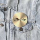 Glanzend metalen gouden grote terugslagknop ronde button 7,6 cm (In situ)