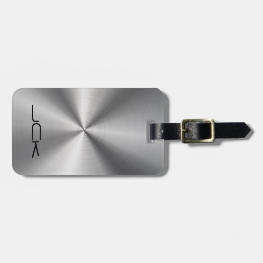 Glanzend Metallic Design Roestvrij Staal Kijk Bagagelabel (Voorkant horizontaal)