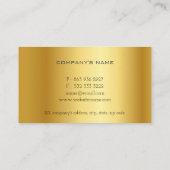 Glanzend metallic goud met druppels Fancy Visiteka Visitekaartje (Achterkant)