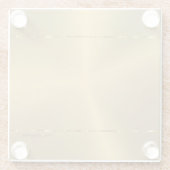 Glanzend metallic goud textuur achtergrond monogra glazen onderzetter (Achterkant)