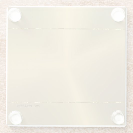 Glanzend metallic goud textuur achtergrond monogra glazen onderzetter (Achterkant)
