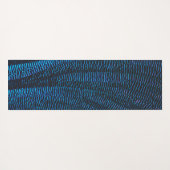Glanzend metallic levendig blauw abstract Jouw naa Yogamat (Achterkant (horizontaal))