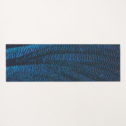 Glanzend metallic levendig blauw abstract Jouw naa Yogamat (Achterkant (horizontaal))