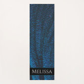 Glanzend metallic levendig blauw abstract Jouw naa Yogamat (Voorkant)