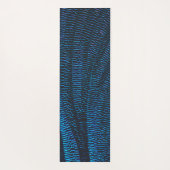 Glanzend metallic levendig blauw abstract Jouw naa Yogamat (Achterkant)