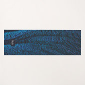 Glanzend metallic levendig blauw abstract Monogram Yogamat (Voorkant (horizontaal))