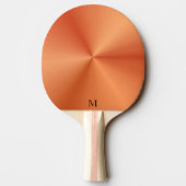 Glanzend Metallic Oranje Textuur Monogram Tafeltennisbatje