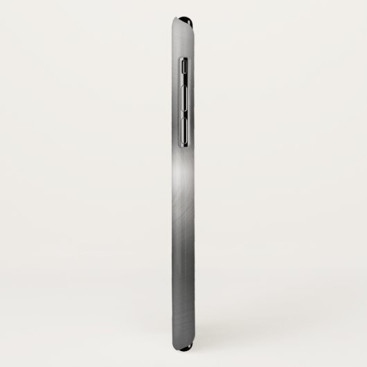 Glanzend metallisch faux roestvrij staal Case-Mate iPhone case (Achterkant/links)