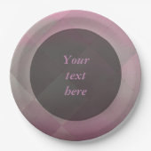 Glanzend Modern Geruit Metaal Roze Elke tekst Papieren Bordje (Voorkant)