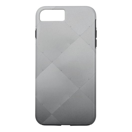 Glanzend Modern Geruit Metaal Zilver Case-Mate iPhone Case (Achterkant)