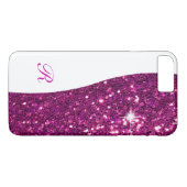 Glanzend Monogram Bling Case-Mate iPhone Case (Achterkant (Horizontaal))