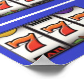 Glanzend, multi-Slots-arcade-selectiekader met bar Poster (Hoek)