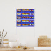 Glanzend, multi-Slots-arcade-selectiekader met bar Poster (Keuken)