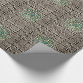 Glanzend omlooppapier, Aztec Stone Cadeaupapier (Hoek)