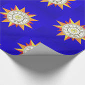 Glanzend omlooppapier, gele sterren cadeaupapier (Hoek)