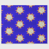 Glanzend omlooppapier, gele sterren cadeaupapier (Vlak)