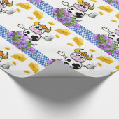 Glanzend omlooppapier, Koe blauwe gegiste kaas Cadeaupapier (Hoek)