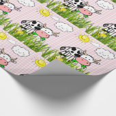 Glanzend omlooppapier, Koe-zonnewolken Cadeaupapier (Hoek)