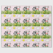 Glanzend omlooppapier, Koe-zonnewolken Cadeaupapier (Vlak)