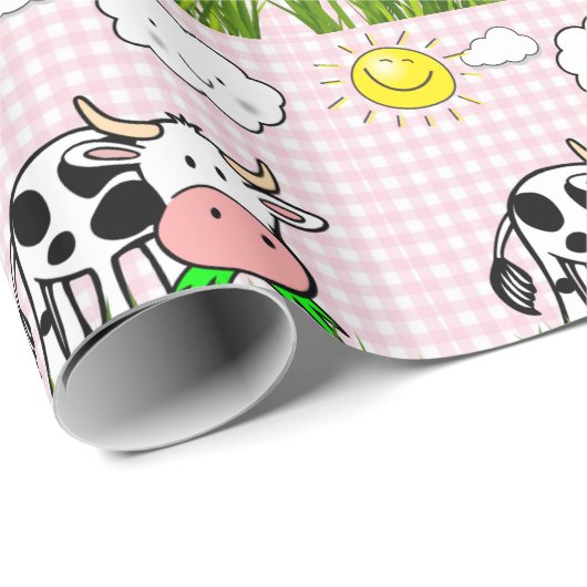 Glanzend omlooppapier, Koe-zonnewolken Cadeaupapier (Rol Hoek)