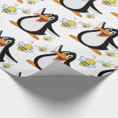 Glanzend omlooppapier Penguin Bumblebee Cadeaupapier (Hoek)