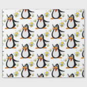 Glanzend omlooppapier Penguin Bumblebee Cadeaupapier (Vlak)