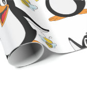 Glanzend omlooppapier Penguin Bumblebee Cadeaupapier (Rol Hoek)