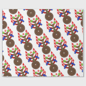 Glanzend omlooppapier, penseelpijlen cadeaupapier (Vlak)