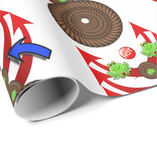 Glanzend omlooppapier, penseelpijlen cadeaupapier (Rol Hoek)