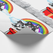 Glanzend omlooppapier, regenboogwolken cadeaupapier (Hoek)