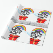 Glanzend omlooppapier, regenboogwolken cadeaupapier (Uitgerold)