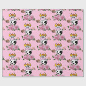 Glanzend omlooppapier, roze roze roze Koe chocolad Cadeaupapier (Vlak)